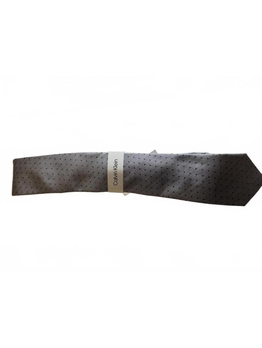 Calvin Klein Gray Patterned Men's Tie